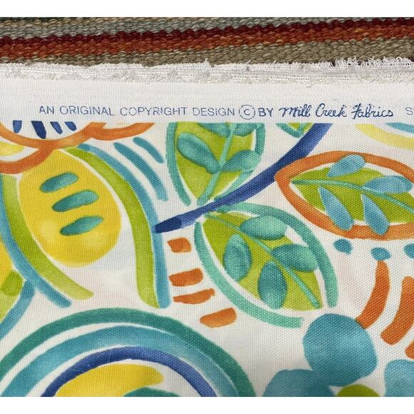 5 YDS Mill Creek Fabric Floral Caribbean Tiki Cotton Drapery Upholstery summer - Picture 6 of 7